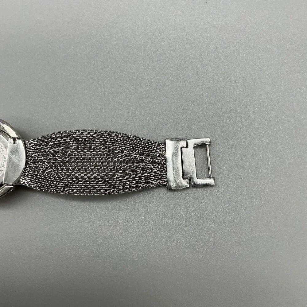 Xanadu Womens Watch 30mm Silver Crystal Bezel Mesh Band New Battery 6.5